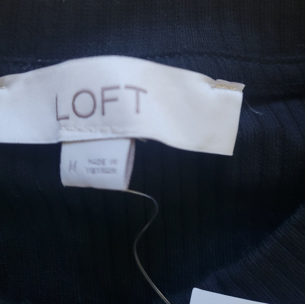 LOFT Ribbed Button Cardigan Jacket Size M NWT - Picture 5 of 5